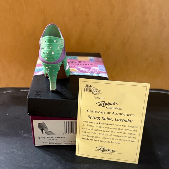 Just The Right Shoe Lavender and Green Heels - Picture 3 of 5